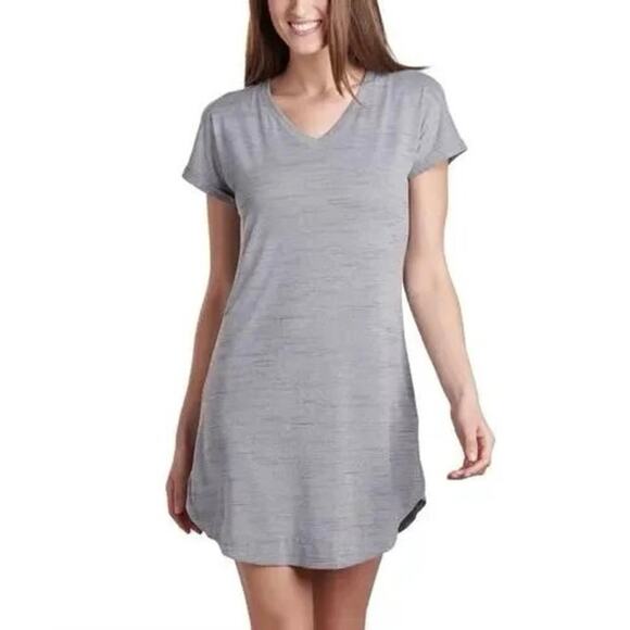 KÜHL Kuhl Intent Dress Heathered
Gray Casual Sporty T-Shirt Short Dress Sz S - Picture 1 of 16